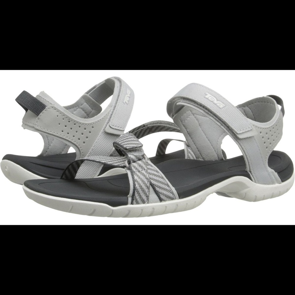 BRAND NEW Teva Verra Blanket Stripes Grey Sandals